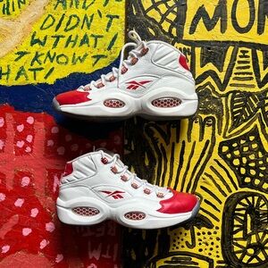 2012 Reebok Iverson Question Mid -  (79757) White/Red 9M